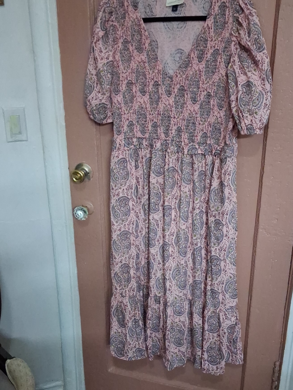 Universal Thread Pink Paisley Print Dress Size Large